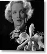 Portrait Of Marlene Dietrich Metal Print