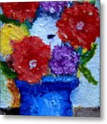 Potted Flowers Metal Print