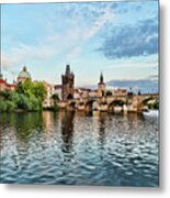 Prague From The River Metal Print
