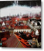 Prague Skyline Metal Print