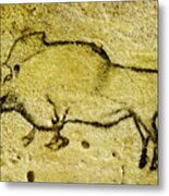 Prehistoric Bison 1- La Covaciella Metal Print