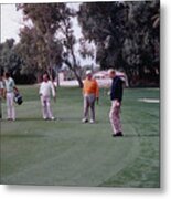 Golf With President Ford And Tip O'neill At La Quinta Metal Print