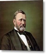 President Ulysses S Grant Portrait Metal Print