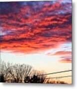 Pretty Clouds After Snow Day Metal Print