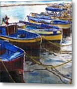 Procida Fishing Boats End Of The Day Metal Print