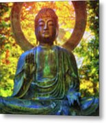 Protection Buddha #2 In Japanese Tea Garden At Golden Gate Park - San Francisco Metal Print