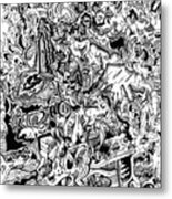 Psychedelic Drawing Metal Print