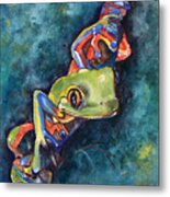 Psychedelic Frog Metal Print