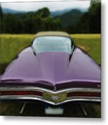 Purple Buick Vintage Car Metal Print