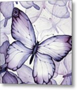 Purple Butterflies Metal Print