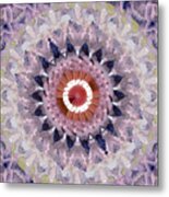 Purple Mosaic Mandala - Abstract Art By Linda Woods Metal Print