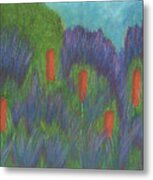 Purple Strife And Cattails Metal Print