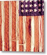 Ragged American Flag Metal Print