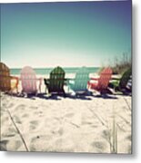 Rainbow Beach-vintage Metal Print