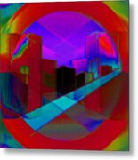 Rainbow City Metal Print