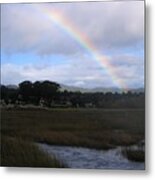Rainbow Over Carmel Wetlands Metal Print