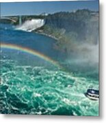 Rainbow Over The Falls Metal Print