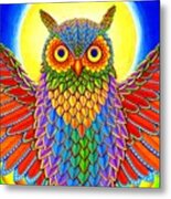 Rainbow Owl Metal Print