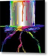 Rainbow Painted Peace Metal Print