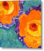 Rainbow Roses Metal Print