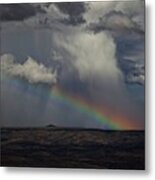 Rainbow Storm Over The Verde Valley Arizona Metal Print
