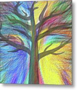 Rainbow Tree By Kaye Menner Metal Print