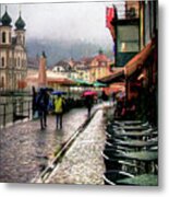 Rainy Day In Lucerne Metal Print