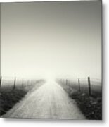 Ramona Foggy Dirt Road Metal Print