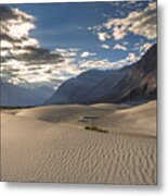 Rays On Dunes Metal Print