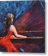 Recital In Red Metal Print