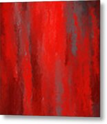 Red And Bold - Red And Gray Art Metal Print
