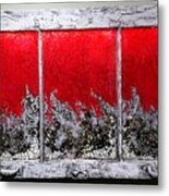 Red And White Window # 1 Metal Print