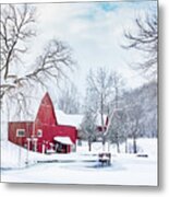 Red Barn Metal Print