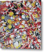 Red Black And Yellow Battal Metal Print