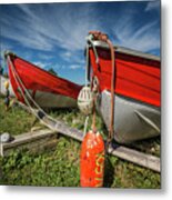 Red Boats Metal Print