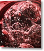 Red Bubbles-8066 Metal Print