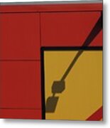 Red Building Abstract 2 Metal Print