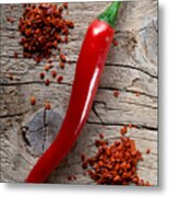 Red Chili Pepper Metal Print