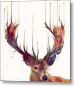 Red Deer Metal Poster