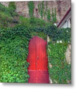 Red Door Metal Print