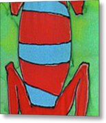 Red Gecko Metal Print