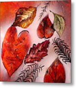 Red Leaves Metal Print