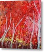 Crimson Leaves Metal Print