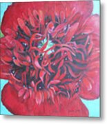 Red  Peonie Metal Print