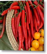 Red Peppers Metal Print