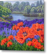 Red Poppies 2 Metal Print