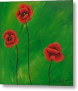 Red Poppies Metal Print