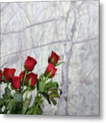 Red Rose Flowers Metal Print