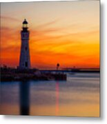 Red Skies At Night Metal Print