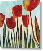 Red Tulips Metal Print